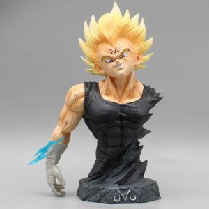 Dragon Ball Vegeta Bust Anime Action Figure, coleção Model Statue, decoração de mesa, brinquedos ornamentados, presentes para meninos, 16,5 cm