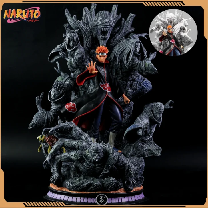 Naruto Akatsuki Dor Figura Anime, Estatueta Gk, Estátua de PVC, Ornamento Modelo Boneca, Brinquedos de Mesa Colecionáveis, Presentes de Natal para Crianças, 27cm