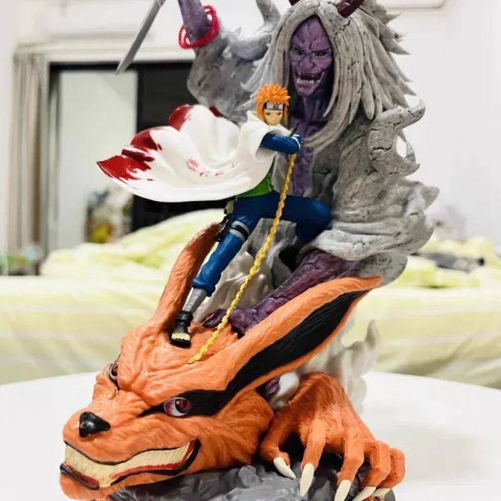 Naruto Namikaze Minato Anime Action Figure, Estátua Yondaime Hokage, Modelo Colecionável em PVC, Brinquedos de Boneca, Presente, 28cm
