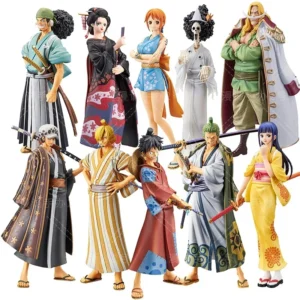 One Piece Anime Figure Brinquedos para Crianças, Luffy, Zoro, Chopper, Nami, Terra de Wano, Modelo Colecionável Presente, 18cm