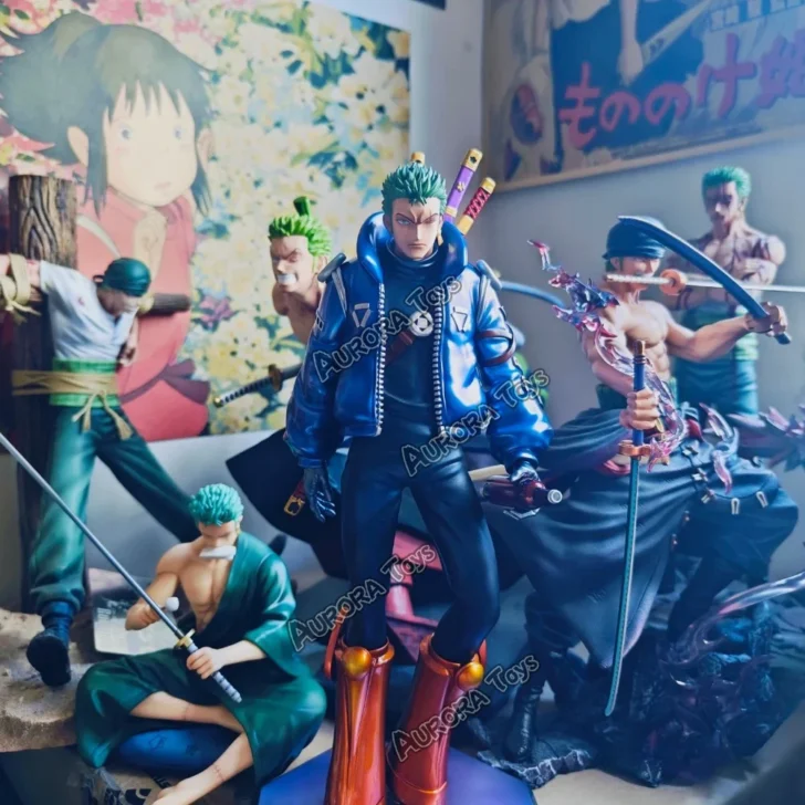 One Piece Anime PVC Action Figures, Egghead Zoro Figure, Modelo de Coleção, Brinquedos Presentes, 9.44in, 24cm