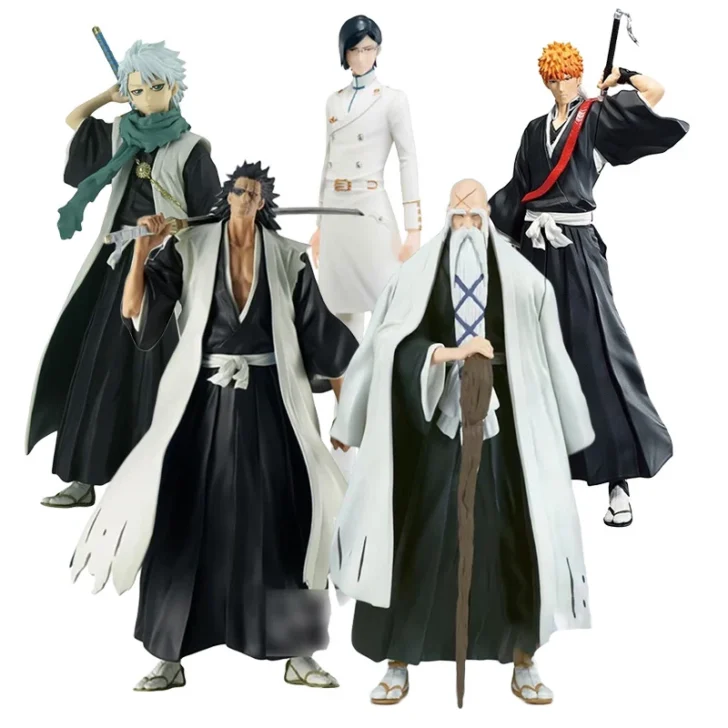 Anime Action Figure Brinquedos Modelo Colecionáveis, BLEACH, Hitsugaya, Toushirou, Mini Boneca, Brinquedos, Bonecas Japonesas, Kenpachi, Kurosaki Ichigo, 18,5 cm