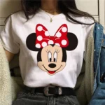 90s y2k mickey impressão camisetas para mulheres moda minnie mouse t camisa streetwear roupas femininas kawaii disney tshirt
