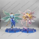 Anime Digimon Adventure Figures, Angewomon, Angemon, LED Action Figurines, modelo de estátua em PVC, boneca de coleção, brinquedos para crianças, 28cm