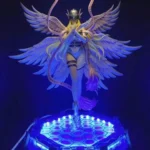 Anime Digimon Adventure Figures, Angewomon, Angemon, LED Action Figurines, modelo de estátua em PVC, boneca de coleção, brinquedos para crianças, 28cm