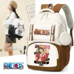 Uma peça mochila de grande capacidade macaco d. Luffy adolescentes estudante anime mochila meninos e meninas mochilas de volta à escola presente