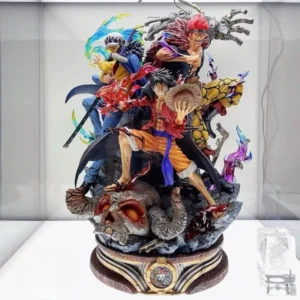 19cm anime figuras de uma peça luffy trafalgar lx 3 capitão modelo brinquedos pvc mesa decoração boneca ornamento presente natal